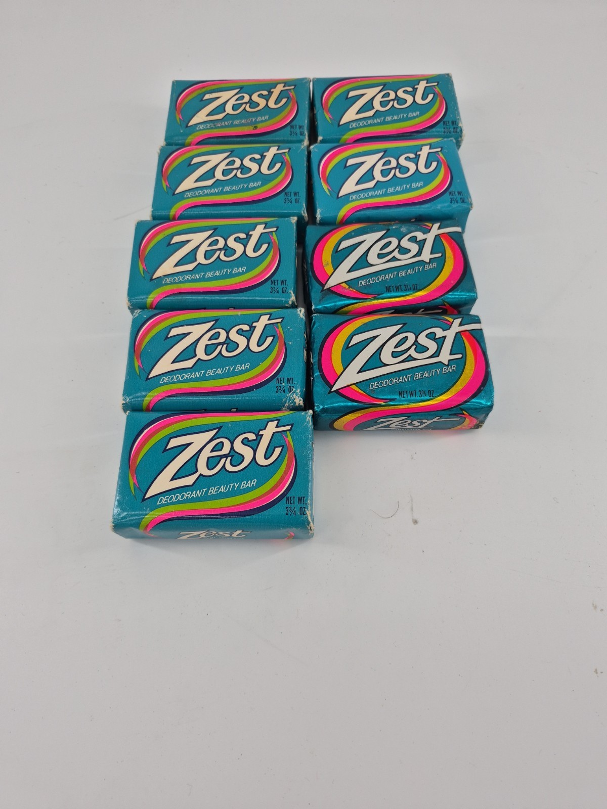 (9) Vintage Zest Deodorant Beauty Bar Soap 3-3/4 oz Bars