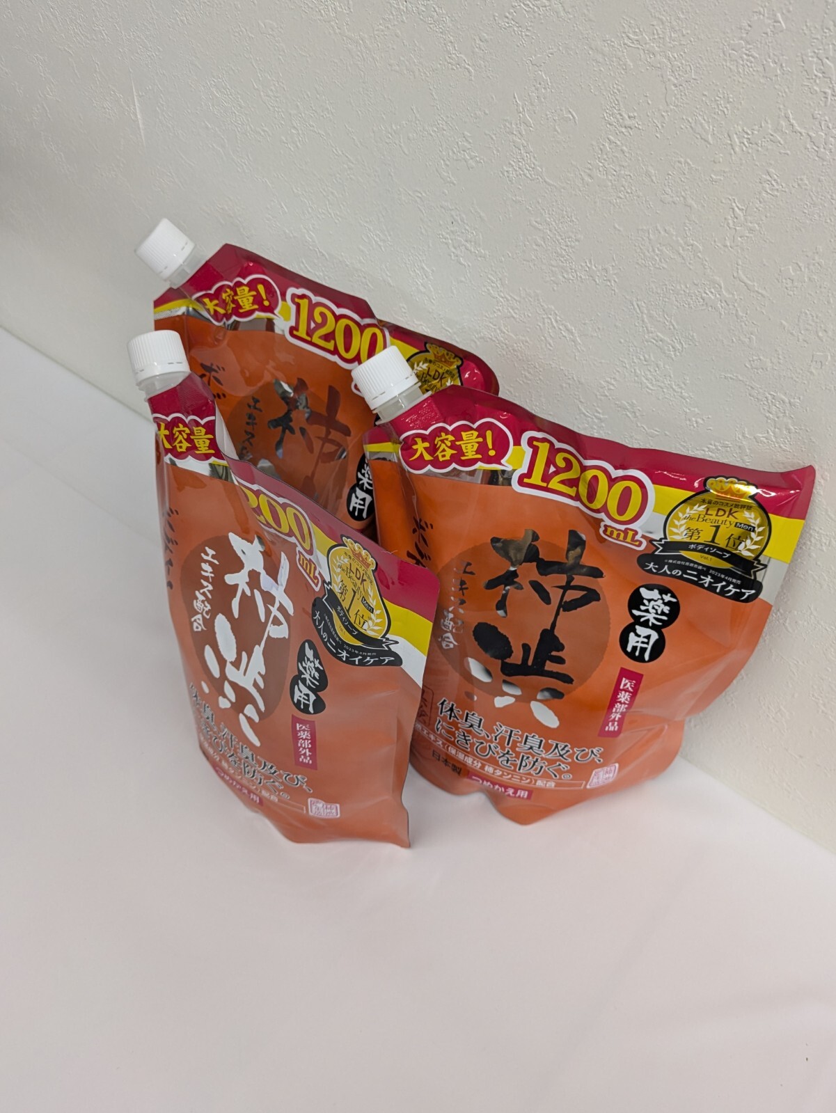 3 Set ×1200ml Max Medicinal persimmon body soap large capacity refill KAKISHIBU