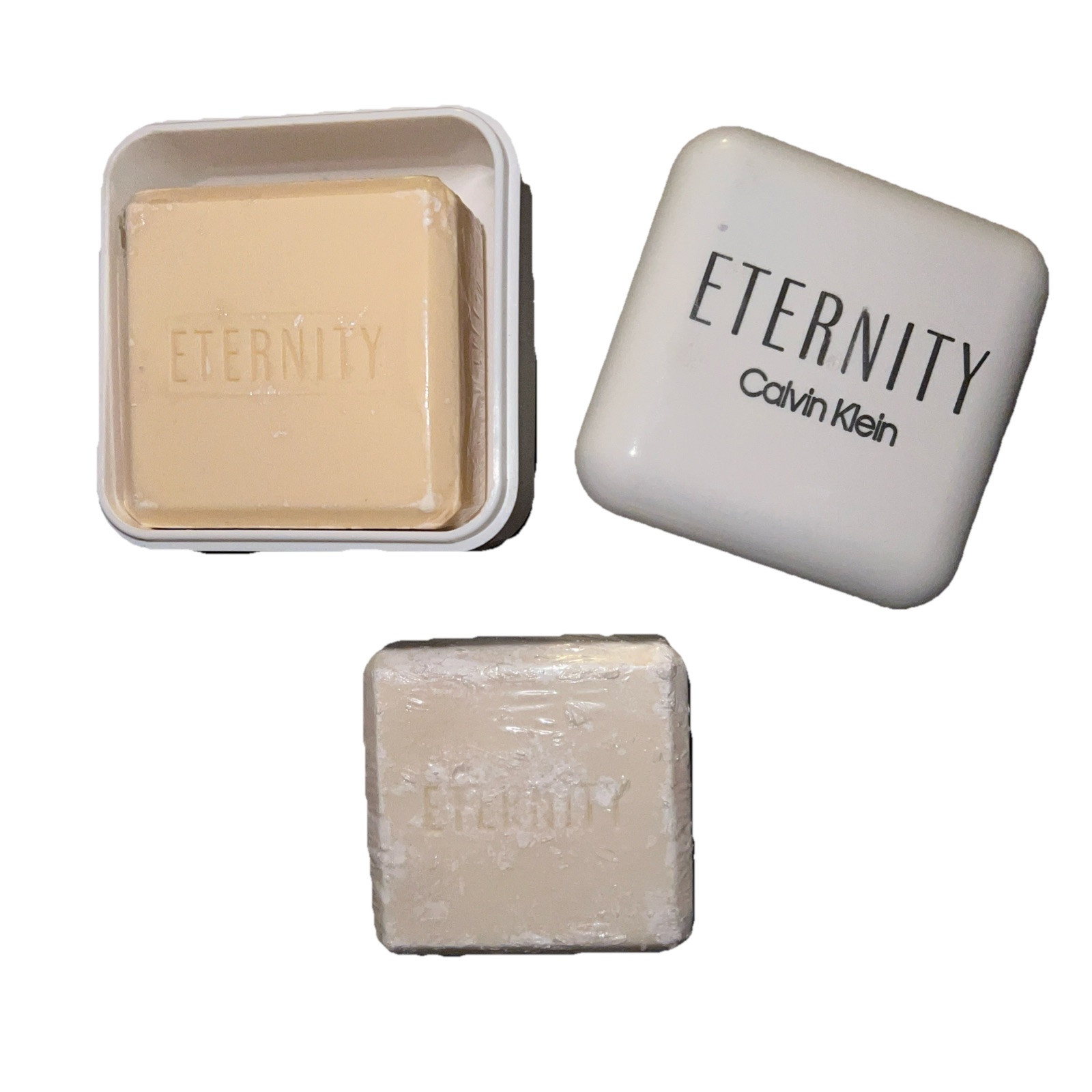 CALVIN KLEIN ETERNITY BATH SOAP W/ Case Full Size 3oz & 1.8oz Travel Size Sealed