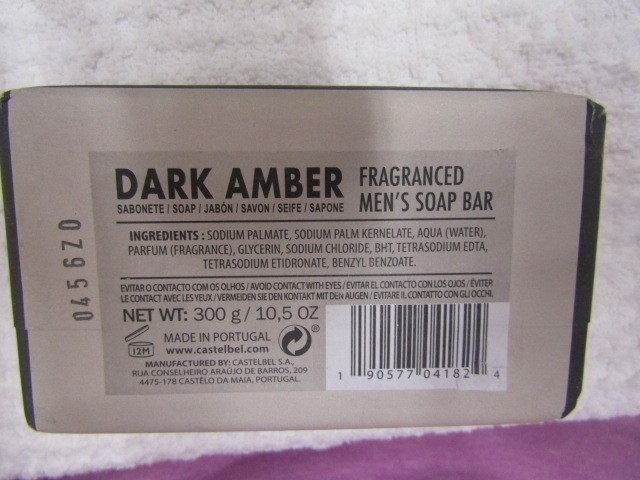 CASTELBEL~~~DARK AMBER~FRAGRANCED ~MEN’S SOAP BAR 10.5 OZ BIN