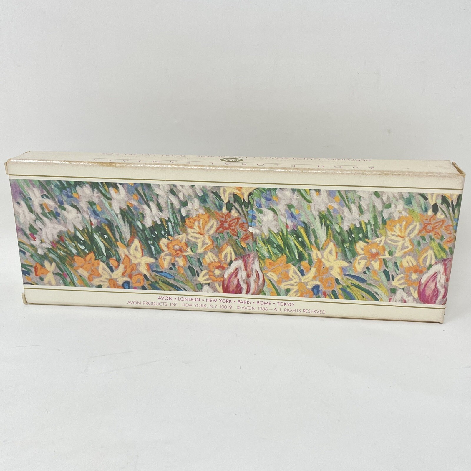 Avon Floral Fantasy Perfumed Guest Soaps 4 Oz Each Vintage 80s New Old Stock