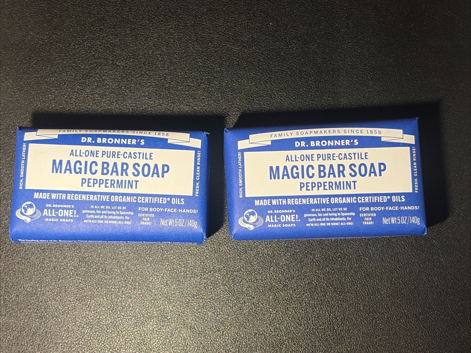Dr. Bronner’s Peppermint Natural Magic Organic Bar Soap 5 Oz – Pack of 2
