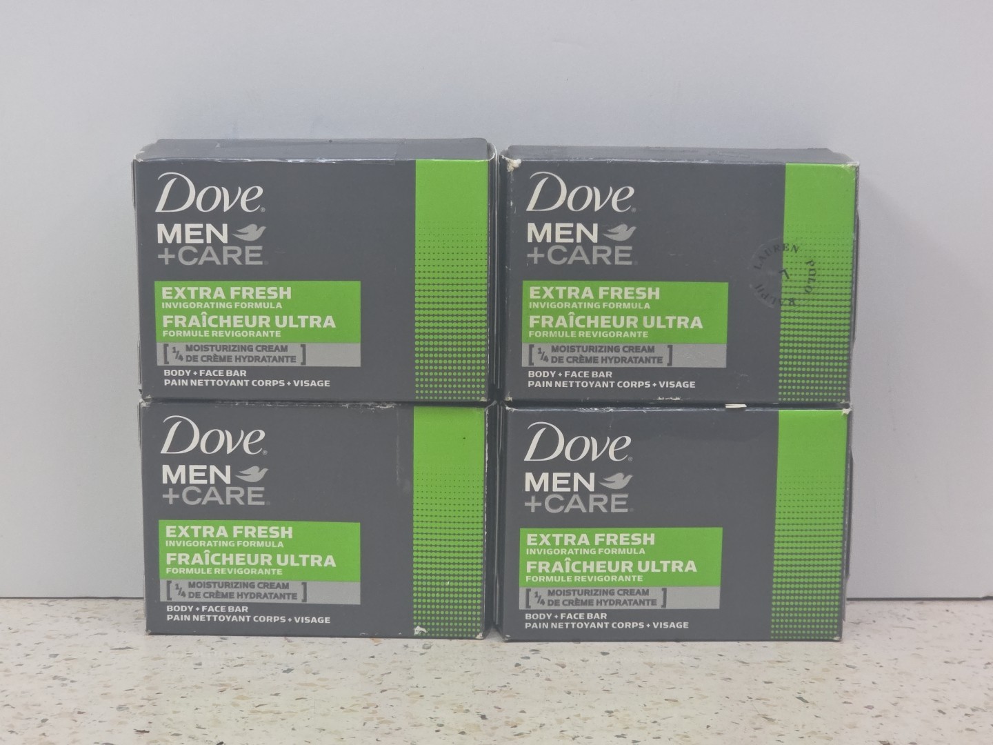 Dove Men+Care Extra Fresh Body Face Bar Soap Lot of 4 Brand New Sealed