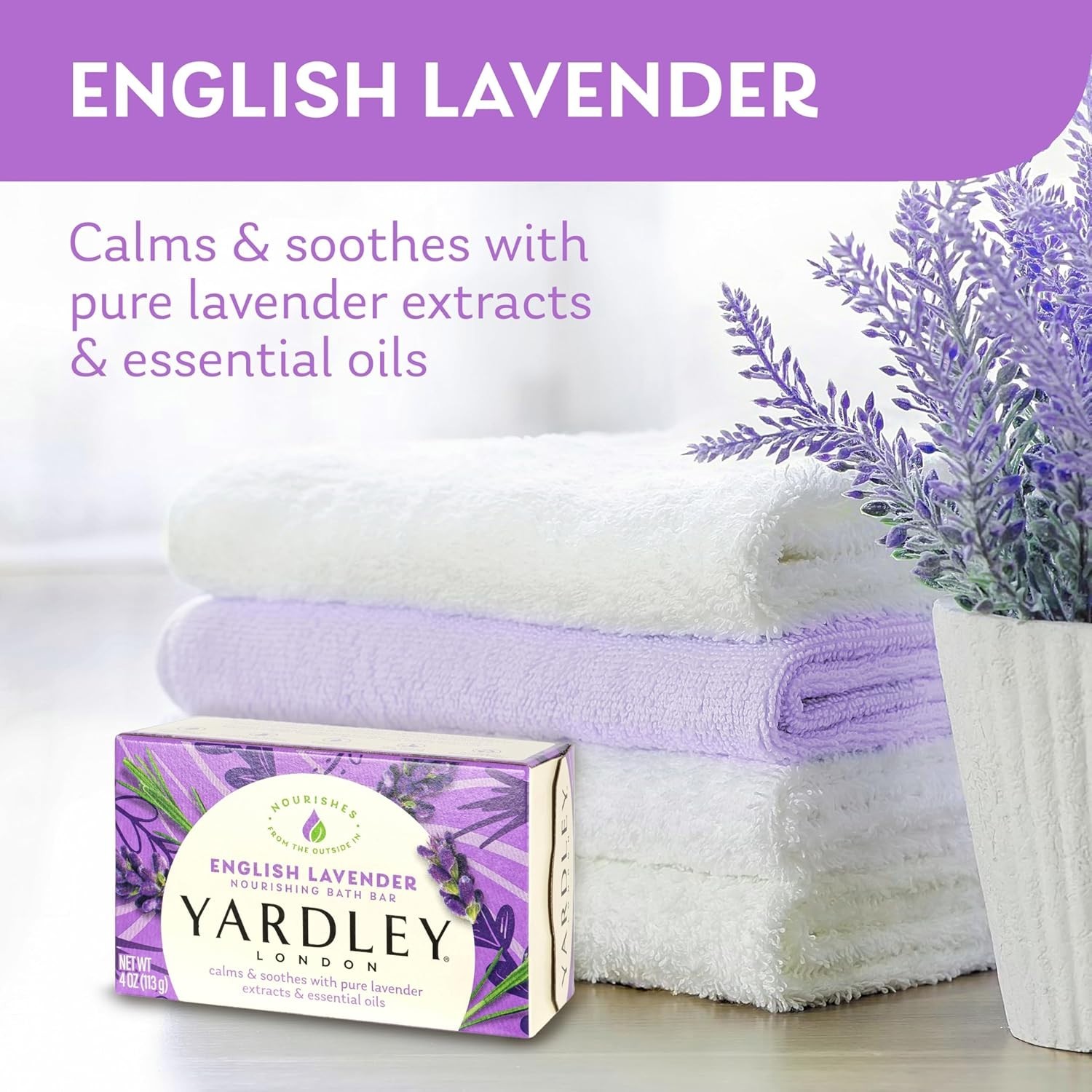 Bar Soap, English Lavender, 2 Count