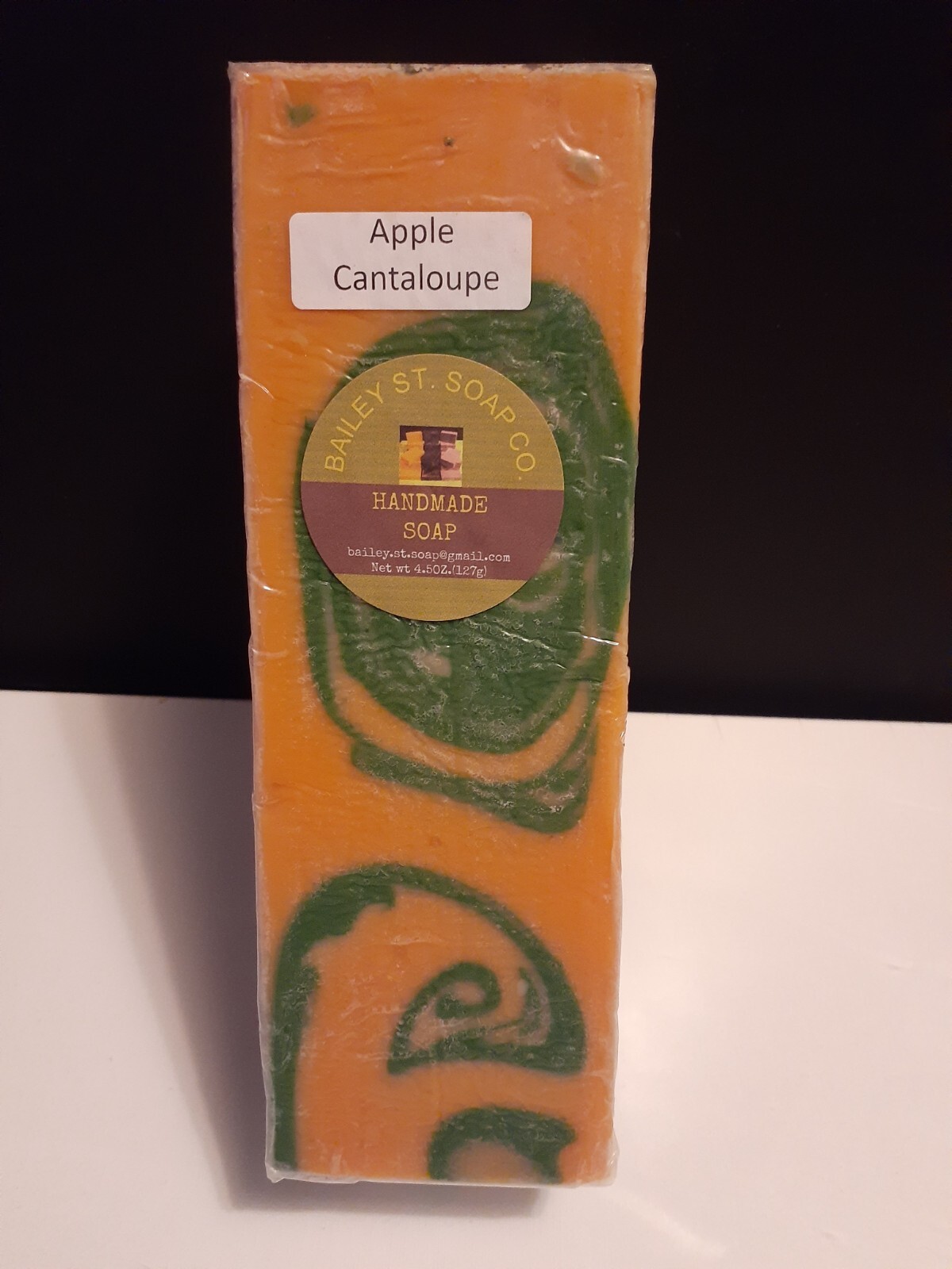 Apple Cantaloupe Handmade Soap Loaf 9 Bars precut