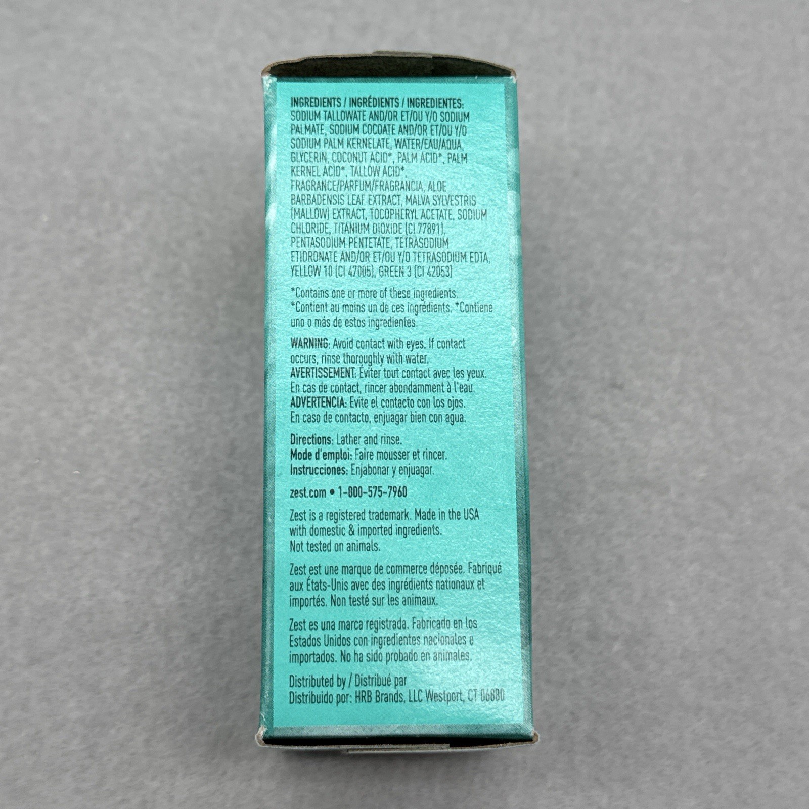 Zest Refreshing Aqua Vitamin E Deodorant Bar Soap 4 oz Bars Lot of 6