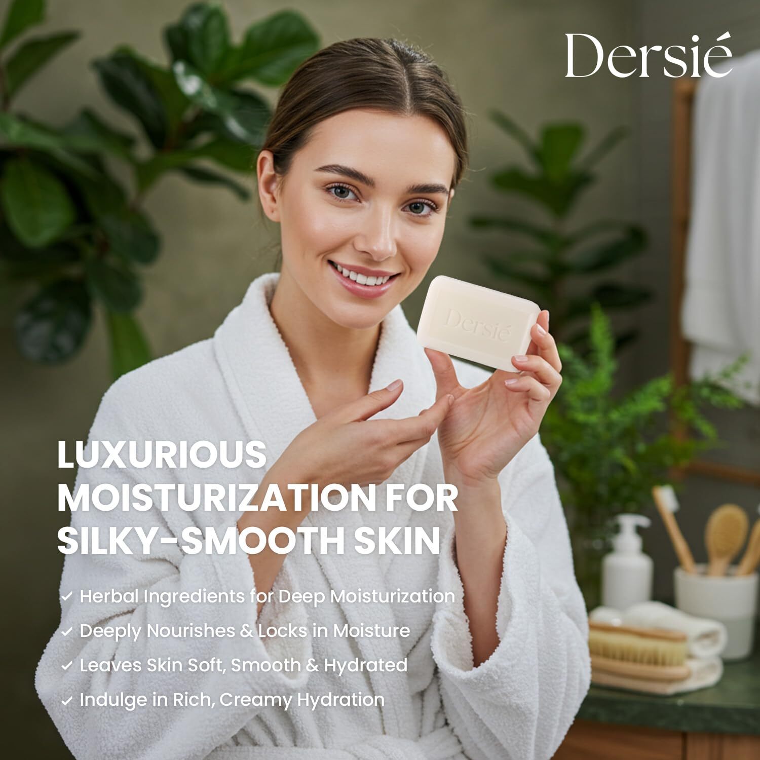 Dersie Organic Beef Tallow Soap for Face & Body with 100% Grass-Fed Moisturizing