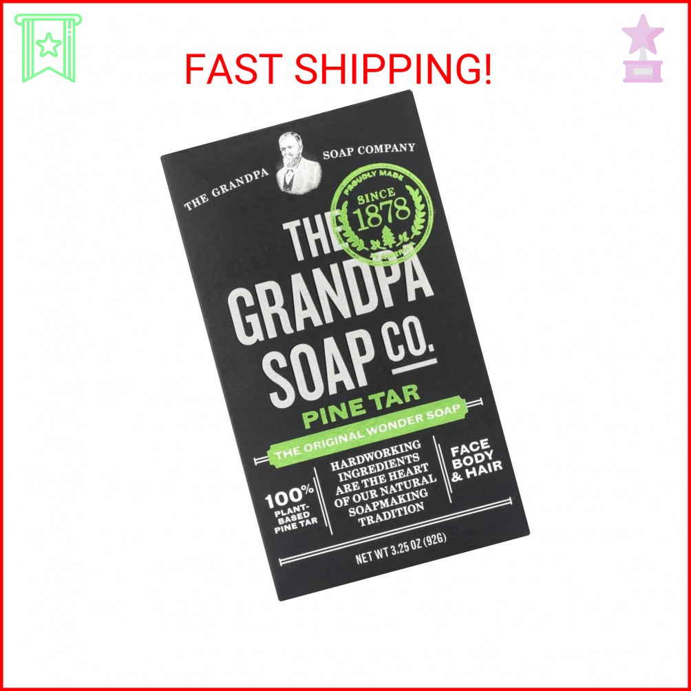Grandpas Pine Tar Soap 4.25 Ounce Bar