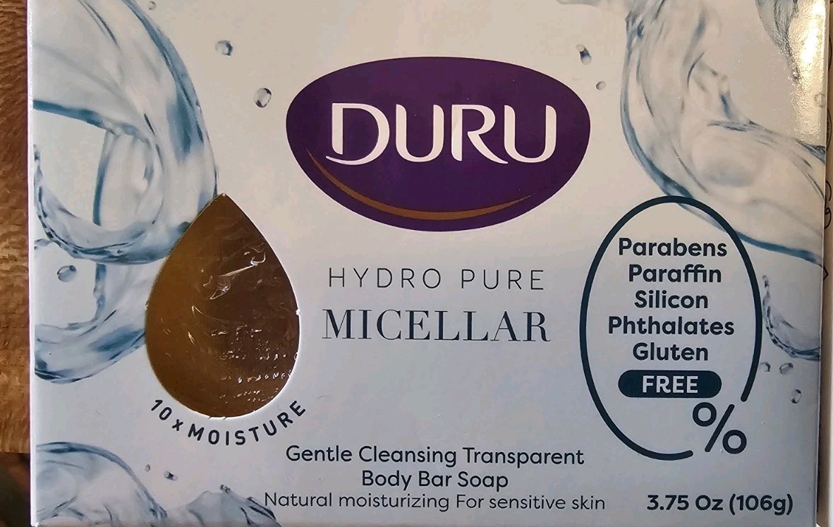 4x DURU ALOE VERA Hydropure Gentle Cleansing Body Bar Soap 3.75oz Ea.