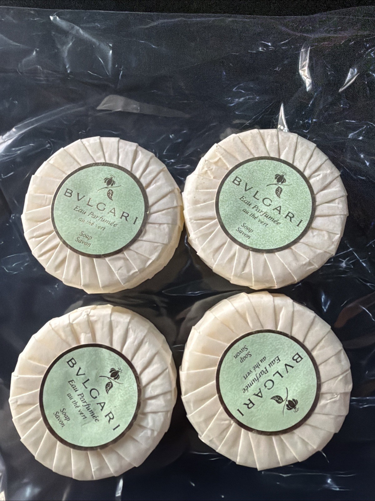BVLGARI au thé Vert ( Green Tea ) Soap – 2.6 Oz 75g Lot Of Four NEW