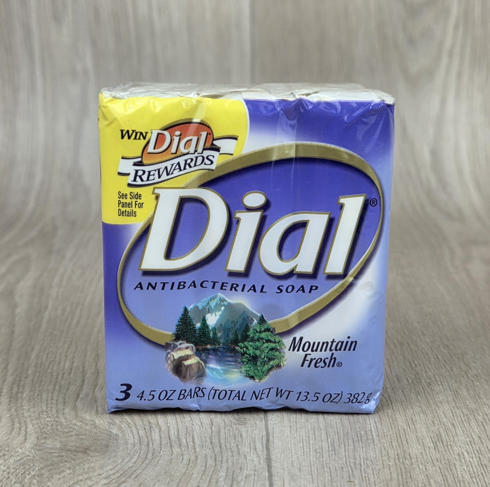 Vintage NOS 2004 Dial Mountain Fresh 3 Pack Antibacterial Bar Soap Purple Pack