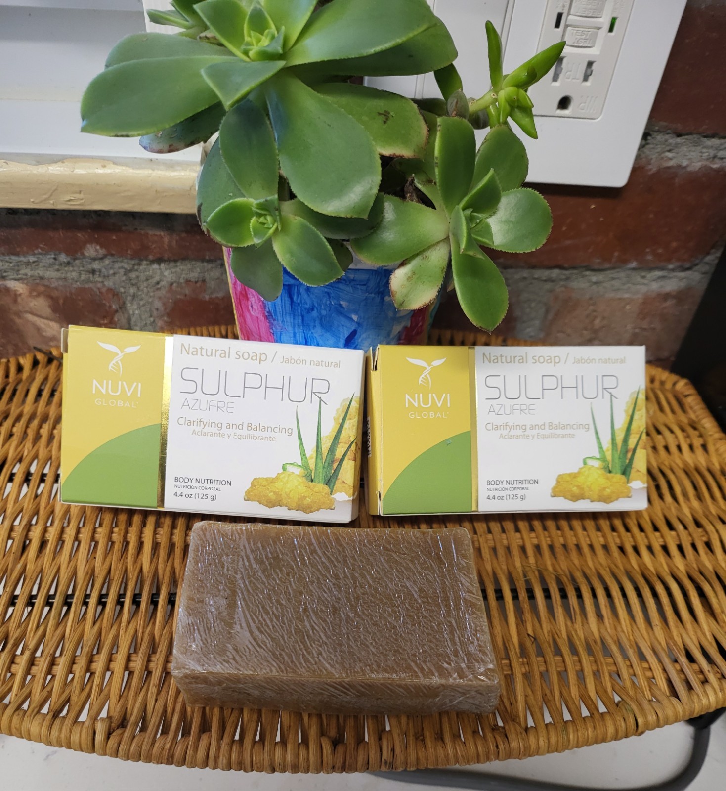 Nuvi Global Body Care Essentials Sulphur Soap, 4.4 oz Paraben-Free