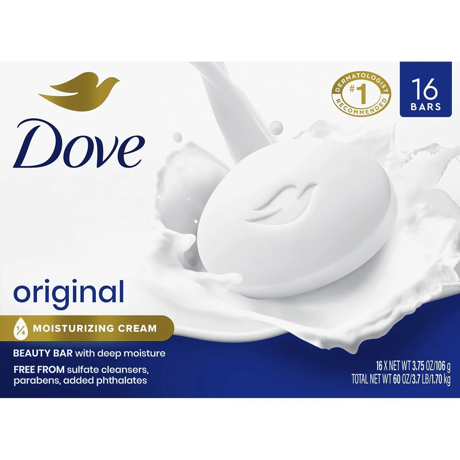 Dove Beauty Bar Soap, 3.75 oz., 16/32 ct. – Choose Your Scent and Count.