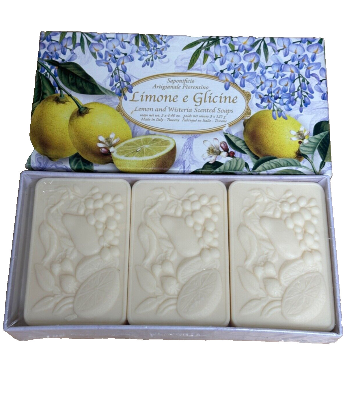 Saponificio Artigianale Fiorentino Lemon Scented Soaps (3) SEALED 🛁