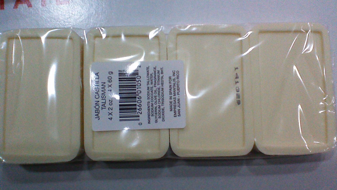 24 Castile Soap Bars Talisman Made in Spain Jabon Castilla 6 – 4 PACKS 2 oz Each