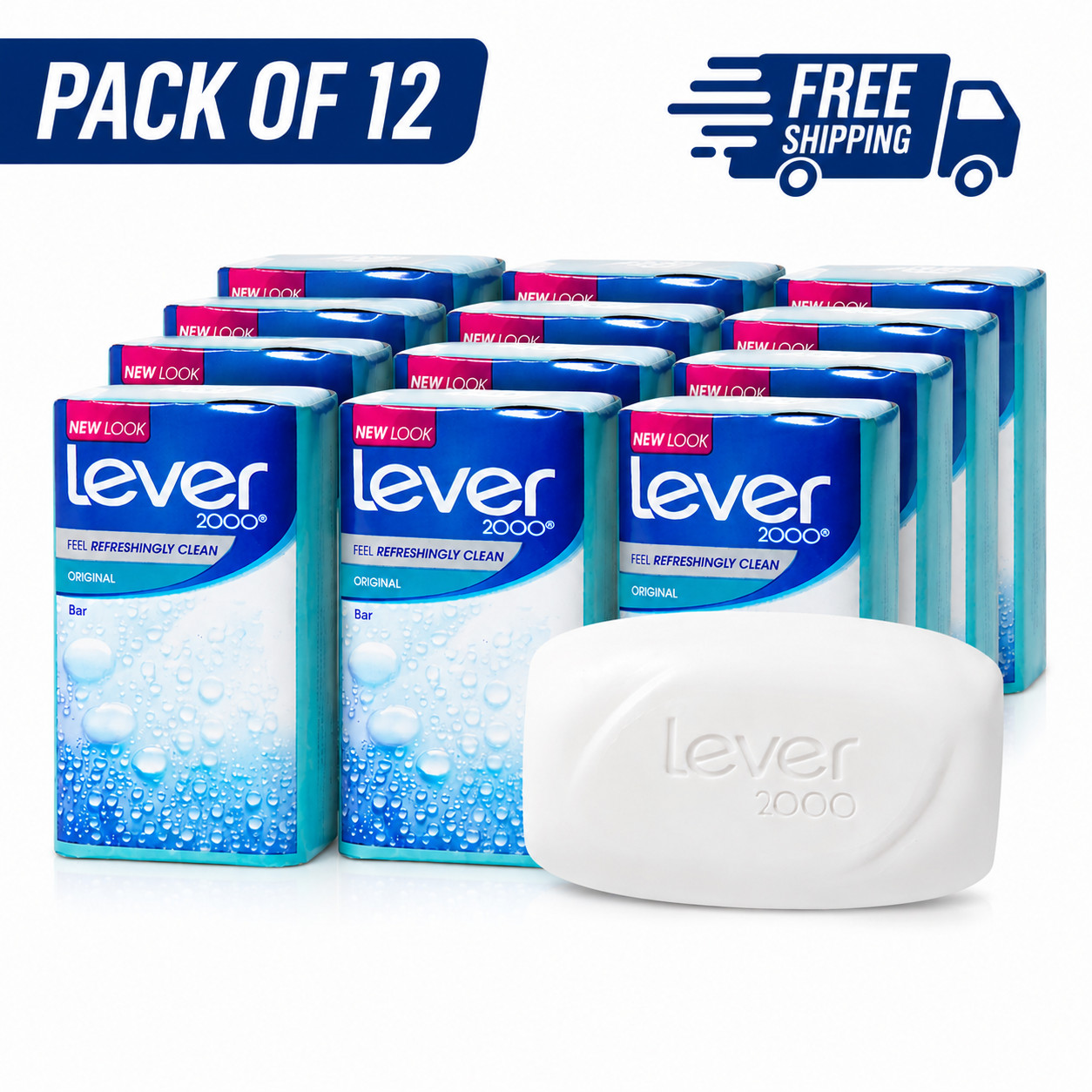 Lever 2000 Bar Soap, Original, 3.75 oz ( 12 Pack)