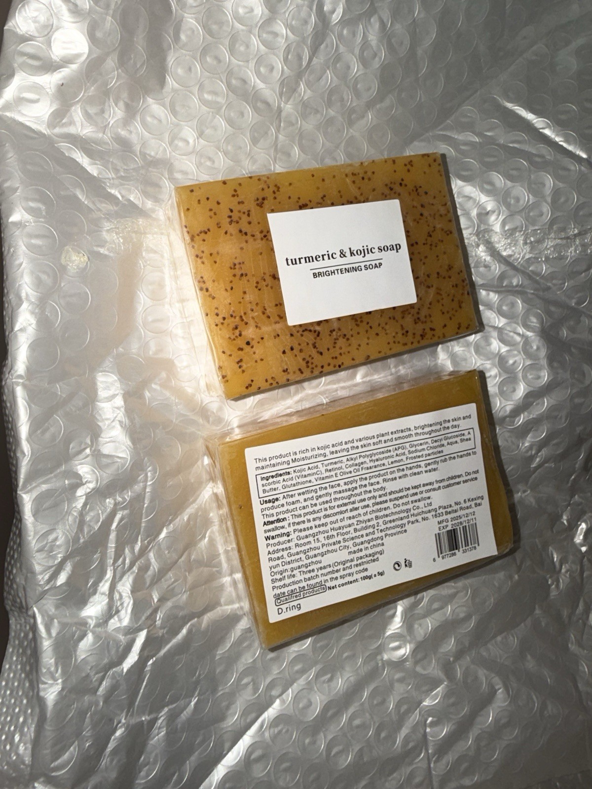 Lemon Turmeric Kojic Acid Soap Bar for Face & Body Brightening 100g