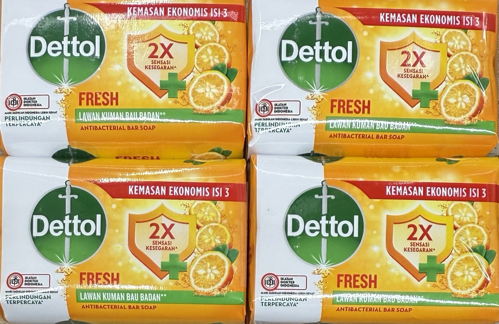 12pc Dettol FRESH Bar Soaps 100g Free Shipping
