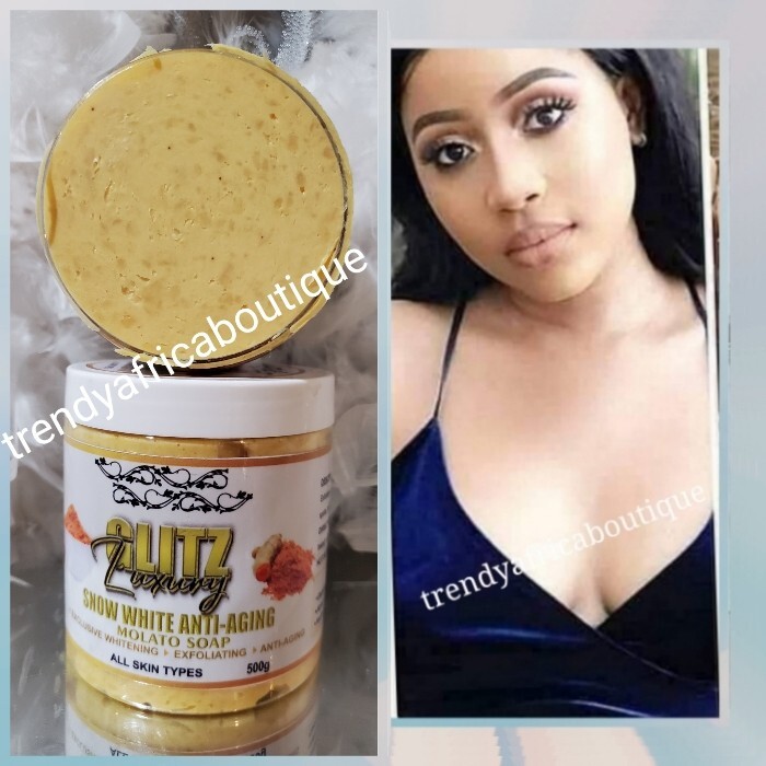 OSHAPRAPRA 🔥👌Glitzluxury Snow WHITE ANTI-AGING MOLATO SOAP 500GX 1. ALL SKIN!