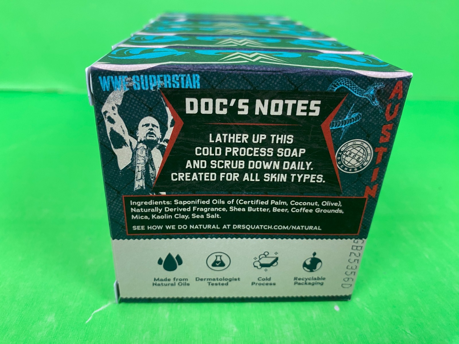 L@@K NEW 6 BARS DR SQUATCH LIMITED EDITION STONE COLD STUNNER STEVE AUSTIN SOAP