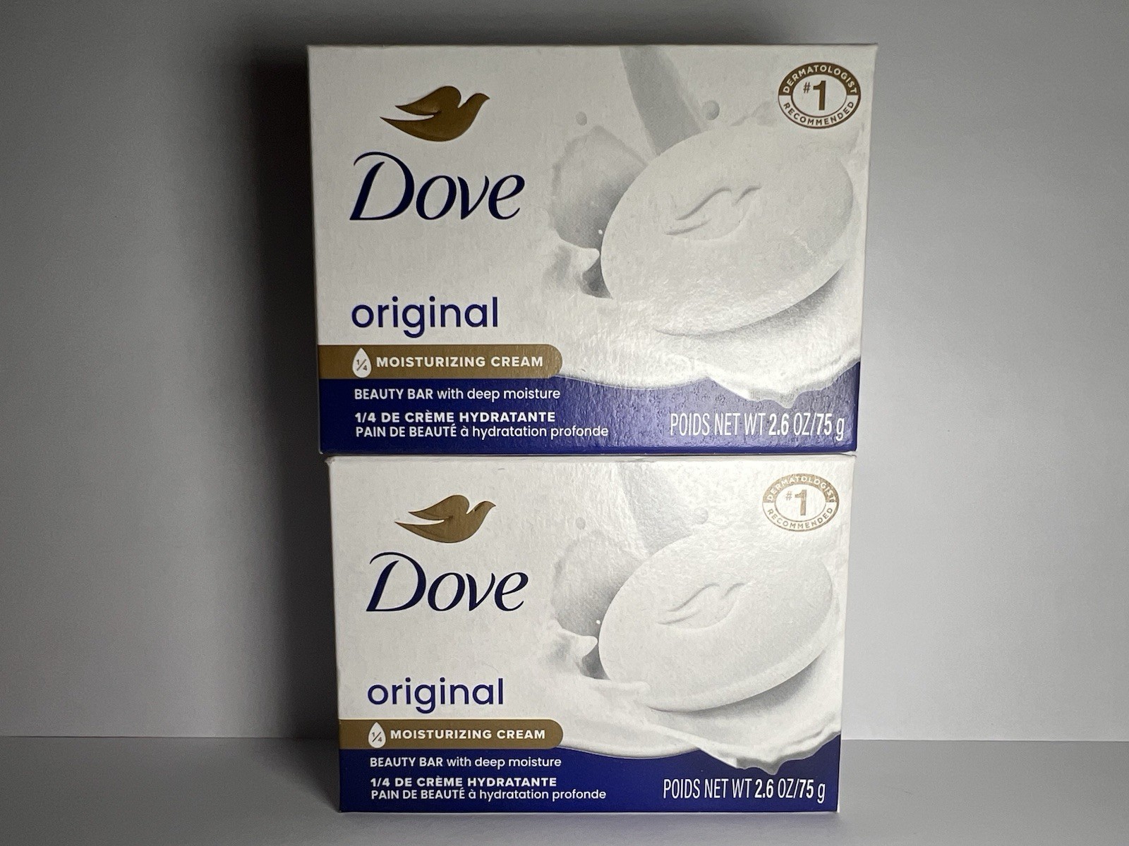 Dove Original Beauty Bar Soap 2.6 oz (2-Pack)- Moisturizing Cream