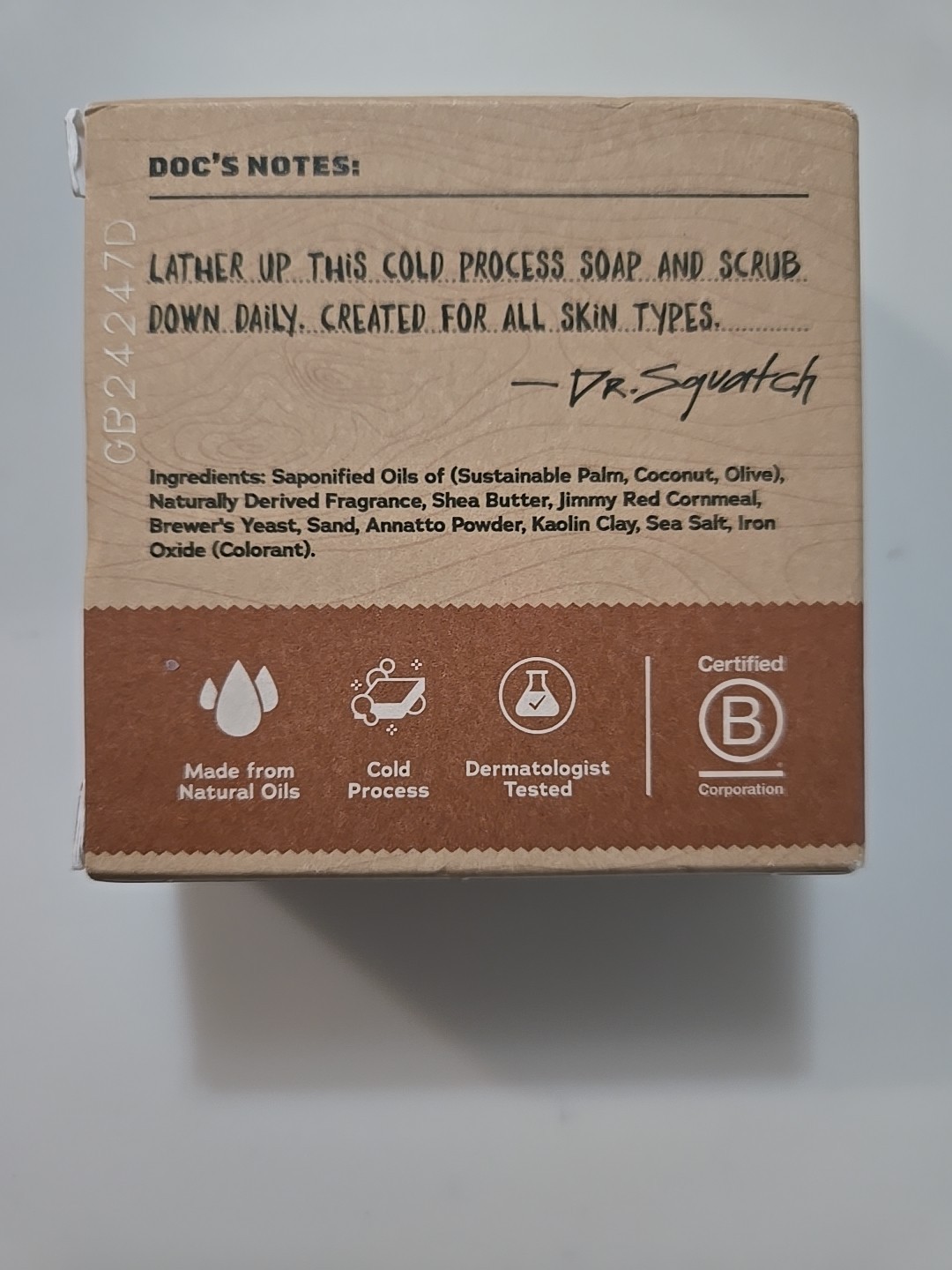 Dr. Squatch Men’s Natural Bar Soap Wood Barrel Bourbon, 5 oz