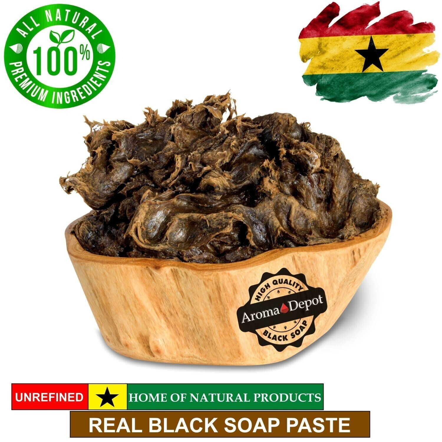 African Black Soap PASTE 3½ lbs. JAR made with Shea Butter 100% Pure Face Wash