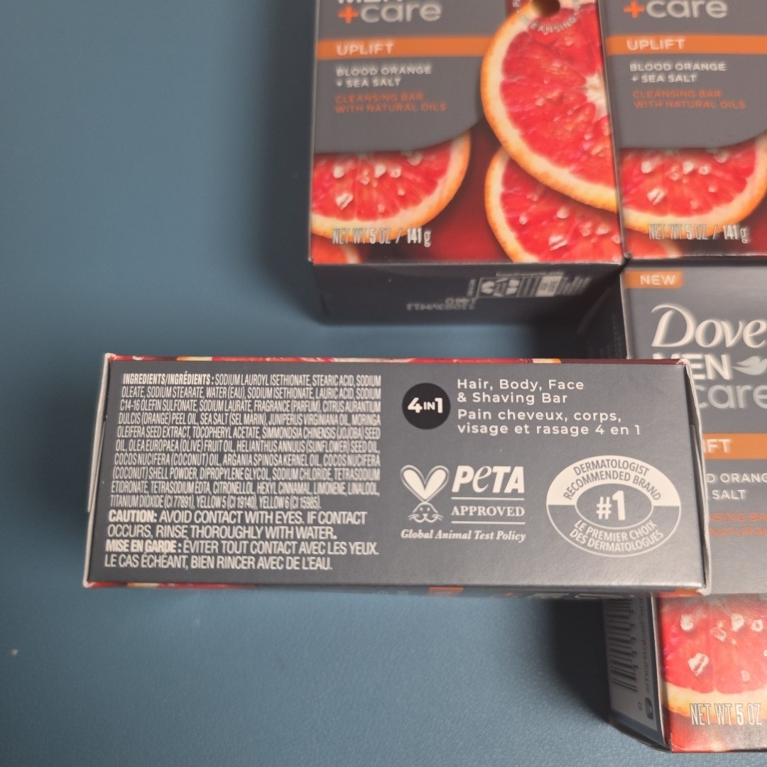 12x Dove Men Care Uplift Blood Orange + Sea Salt Cleansing Bar 5oz NEW