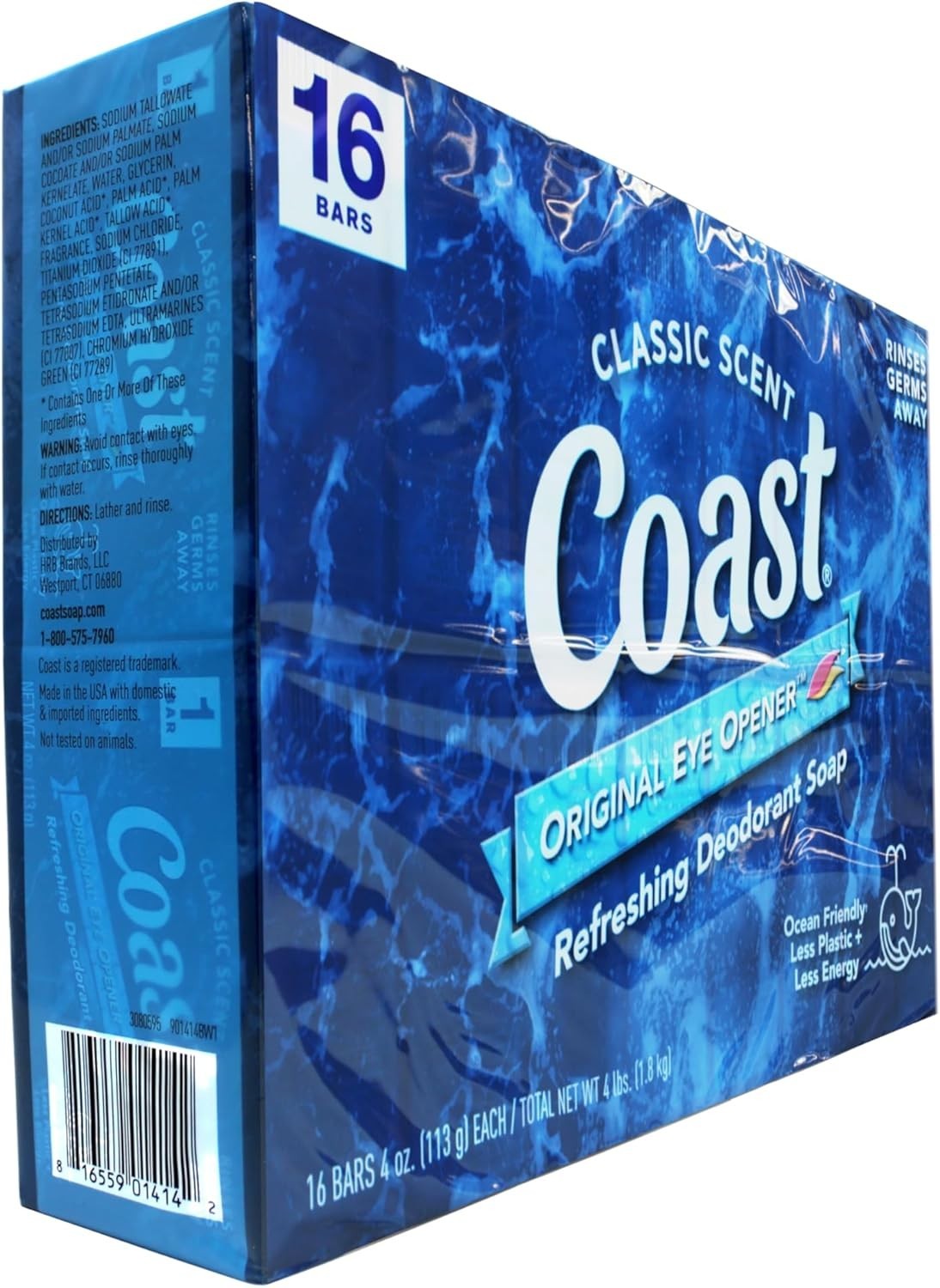 (16PK) COAST Classic ORIGINAL Scent REFRESHING Deodorant SOAP 4 Oz each SEALED