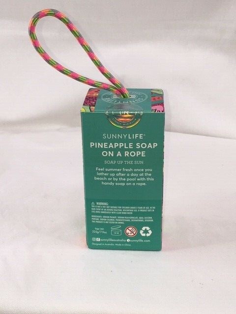 NIB Pineapple Soap On A Rope – 225g – Sunnylife
