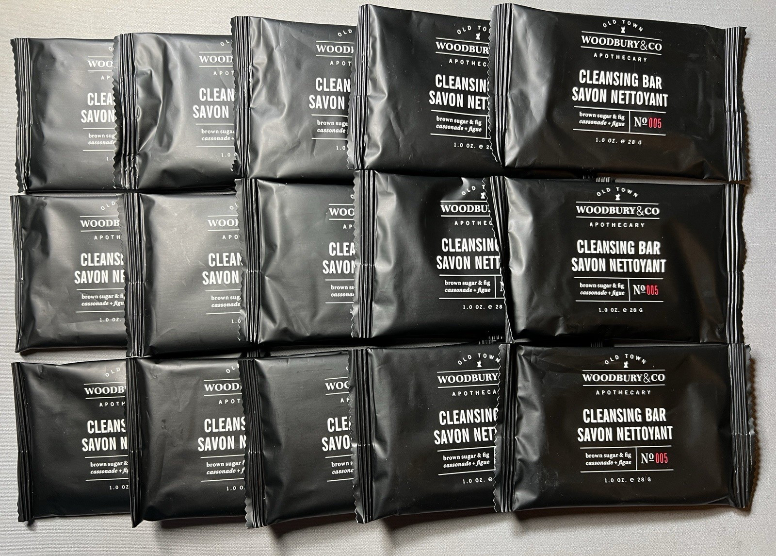 15 Pack Woodbury & Co. Cleansing Bar SOAP Brown Sugar & Fig Travel Size Wyndham