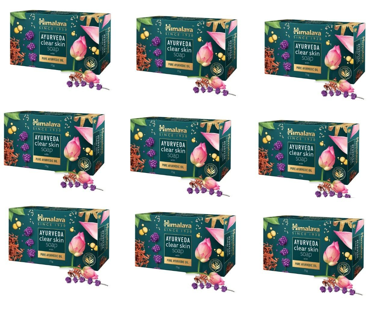 9 X Himalaya Herbals AYURVEDA clear skin soap 75 gms with KANAKA Oil FREE SHIP