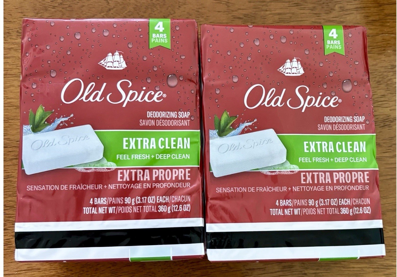 2X Old Spice Deodorizing Bar Soap Extra Clean Fresh & Deep Clean 3.17 oz. 8 Bars