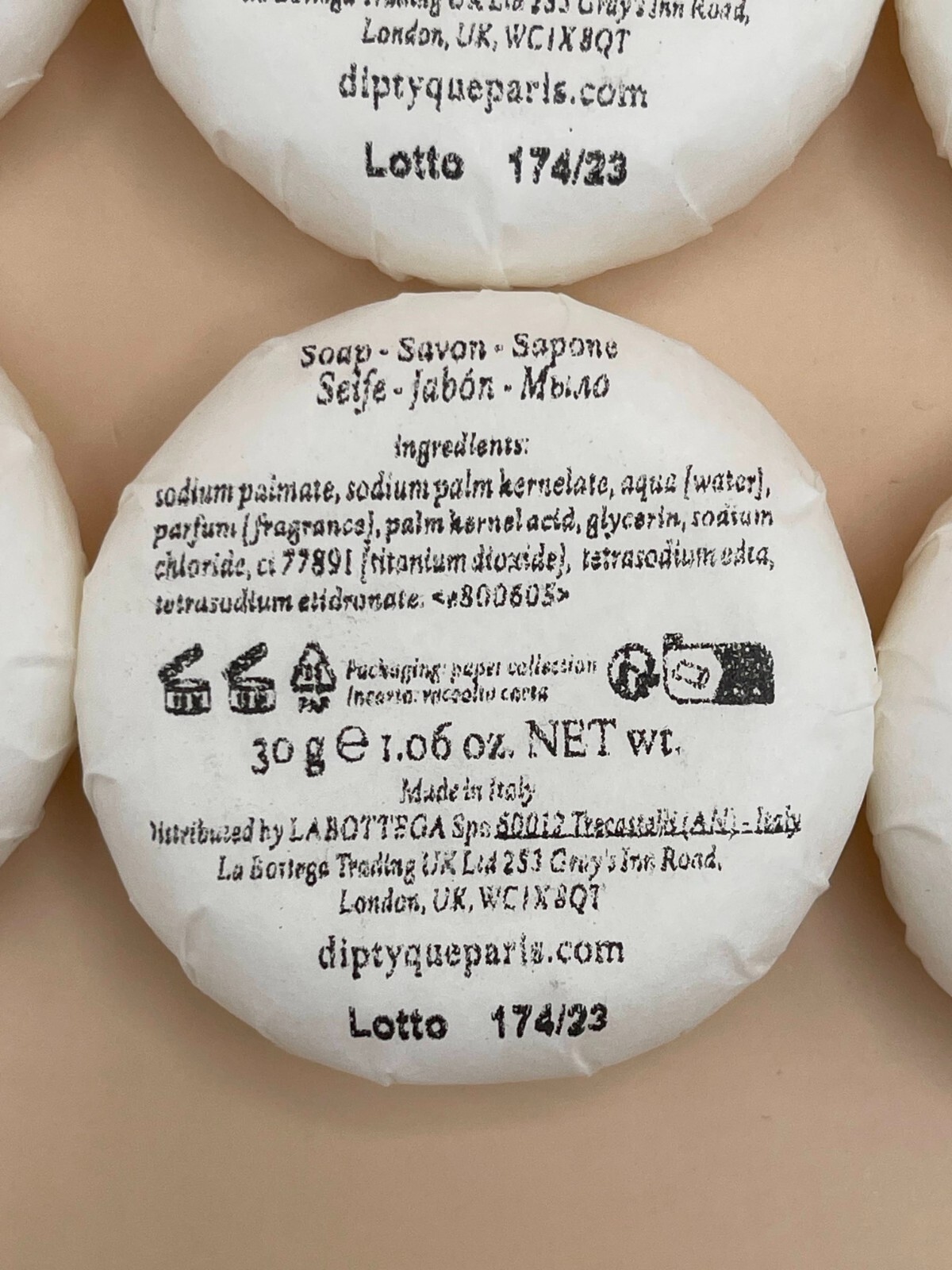 NEW Set of 6 Diptyque Philosykos Round Soap Bar 30g/1.06oz each – Saint Germain