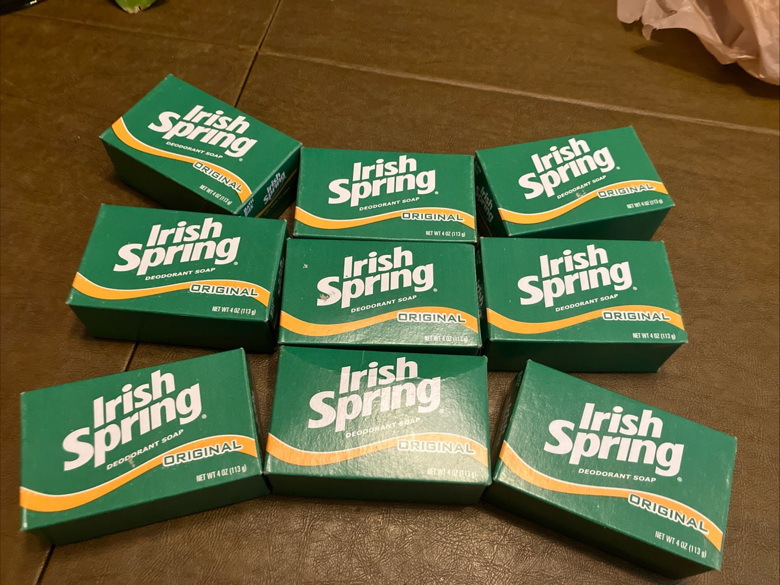 Irish Spring Original Deodorant Bar Soap, No Flax Discontinued, Lot Of 9