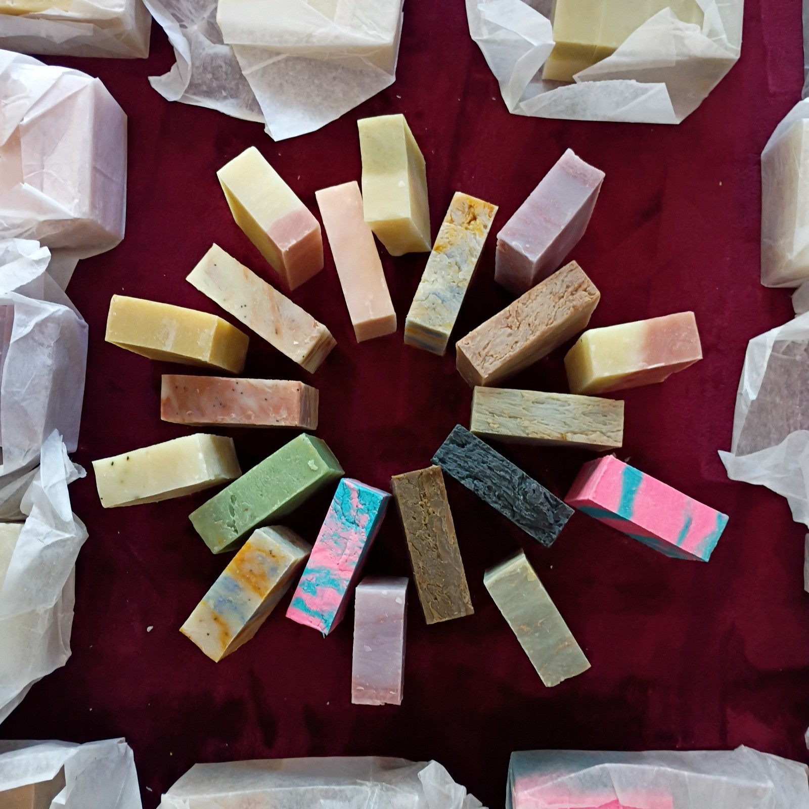 Handmade Lye Soap 6 Bars Natural Castile Organic Variety pack Gifts Camp Bath