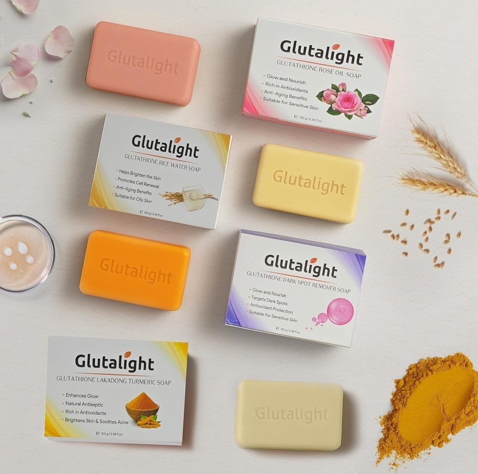Glutalight Glutathione Rice Water Soap Fades Dark Spots & Hyperpigmentation 100g