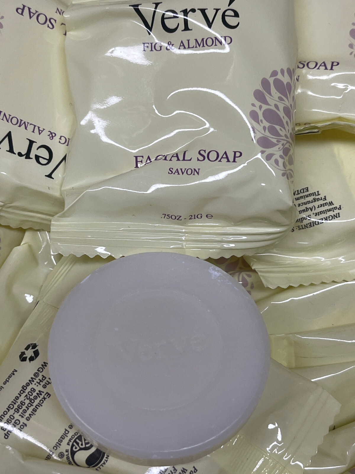 Verve’ Facial Soap Bar Fig & Almond Lot of 200 High End Hotel FREE SHIPPING!