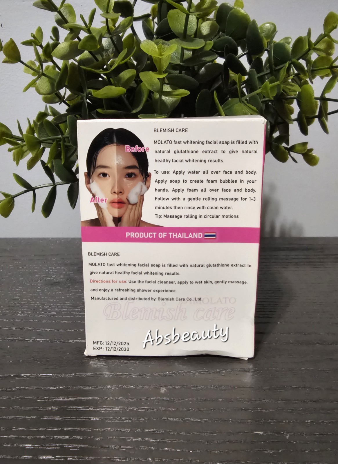 Blemish Care Molato Face Soap 3days Fast Lightening 100g👌💯, 1pc