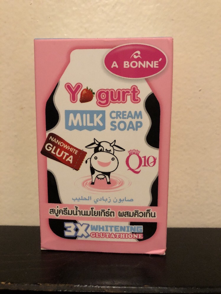 A Bonne Yogurt Milk Cream Soap Nanowhite Gluta Q10. 90g USA SELLER