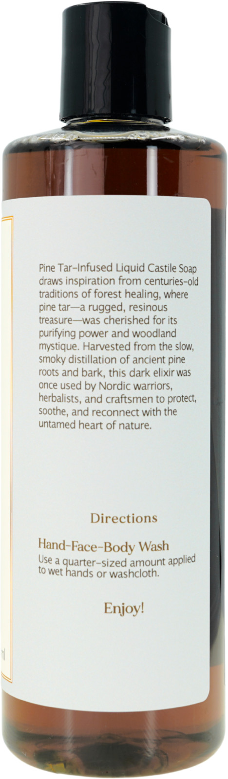 Pine Tar Liquid Castile Soap (Disc Cap) – Organic ingredients