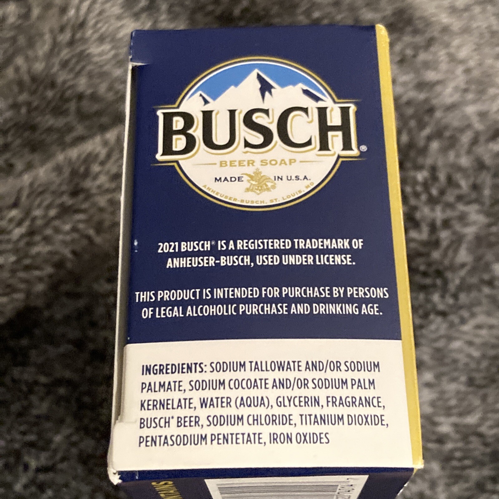 3)DUKE CANNON BUSCH BEER SOAP MOUNTAIN-SIZED SANDALWOOD SCENT 10OZ. BEN US VETS.