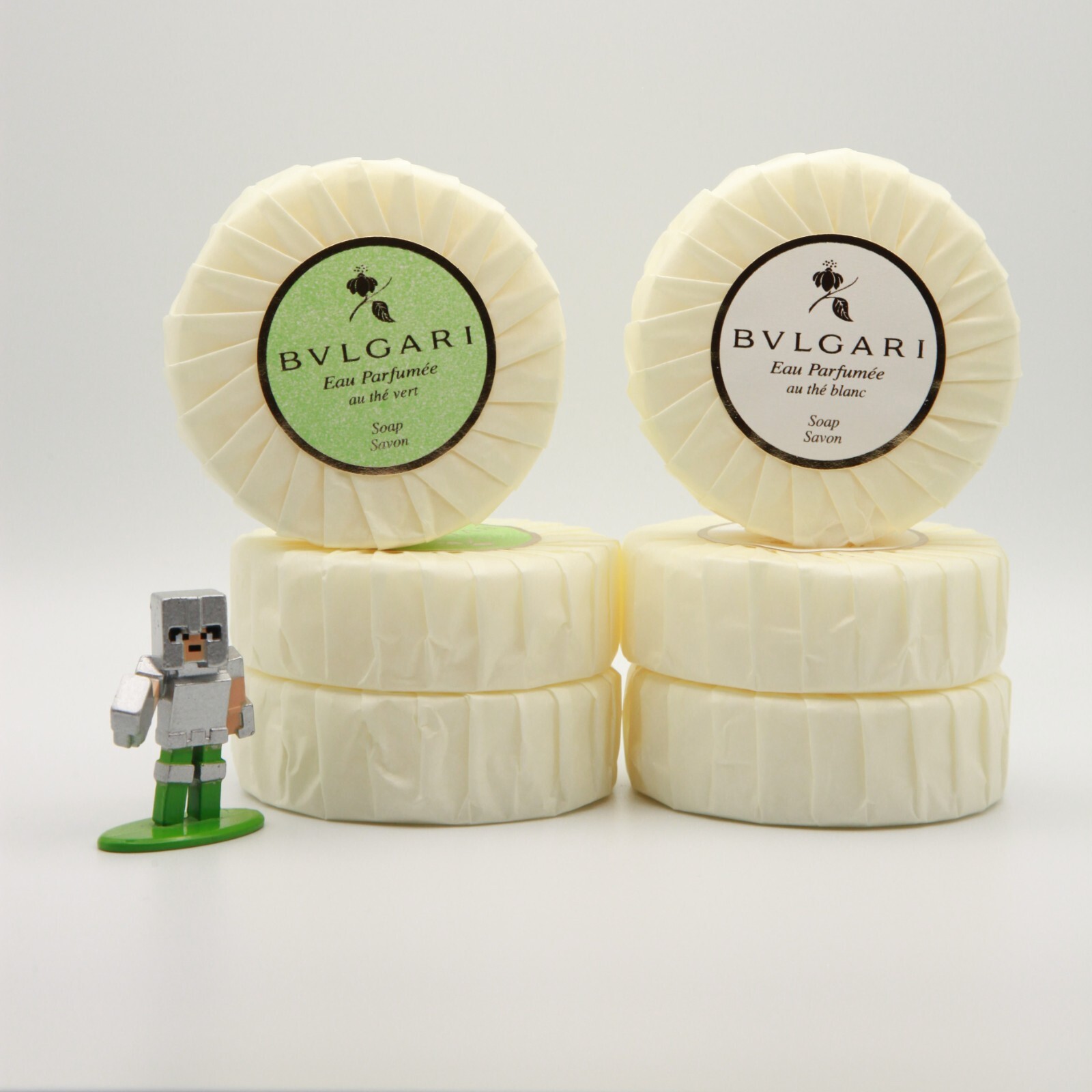 BVLGARI Au The Vert (White + Green Tea) Resort Soap Bar, Pack of 6 (6x75gr)