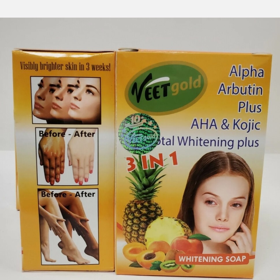 Veet gold Face and body whitenizer soap. 3n1. 200gx1 bar soap Sale