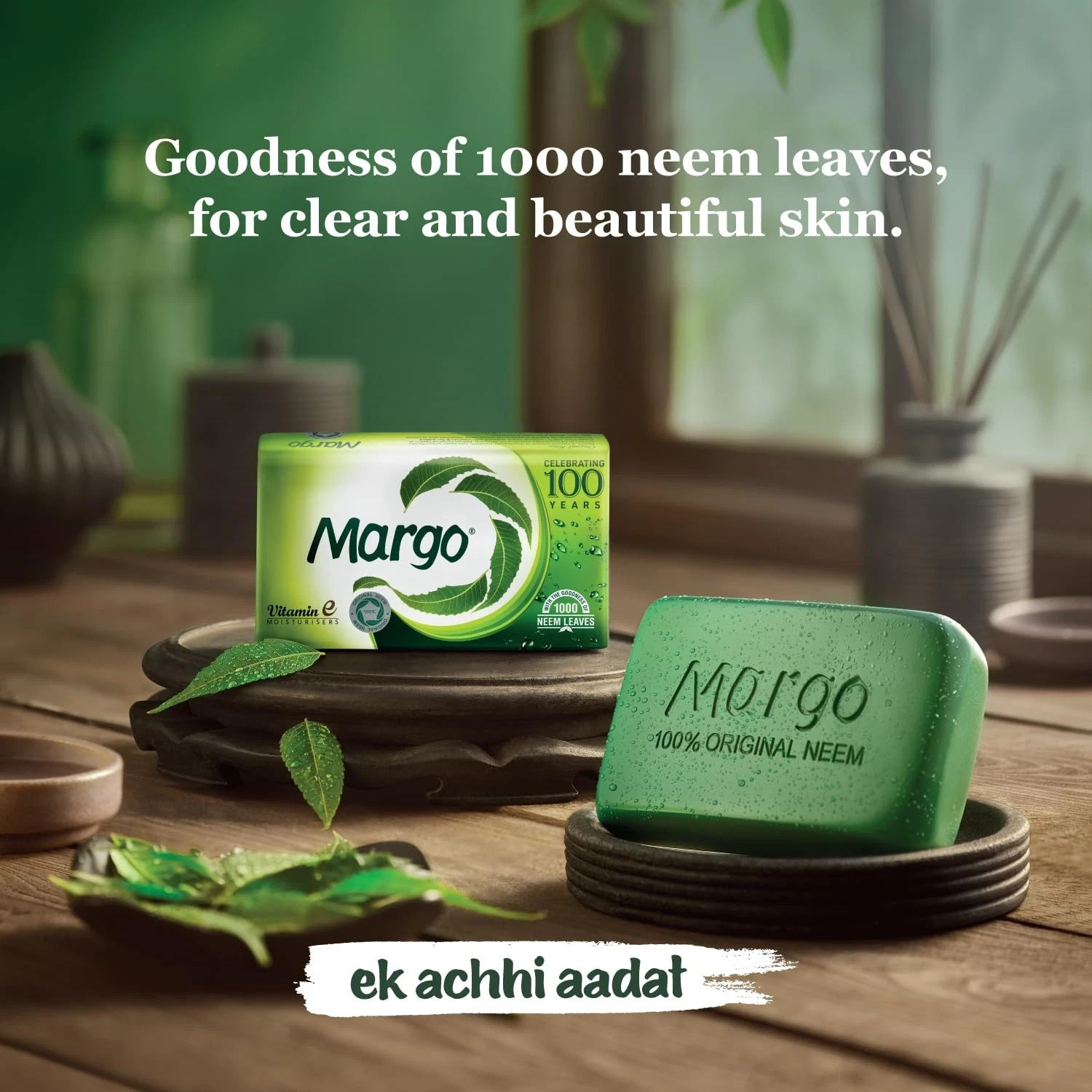 8 x Margo Original Neem Soap 125gm Ayurvedic Skin Purifier Bar 99.9% Pure Neem