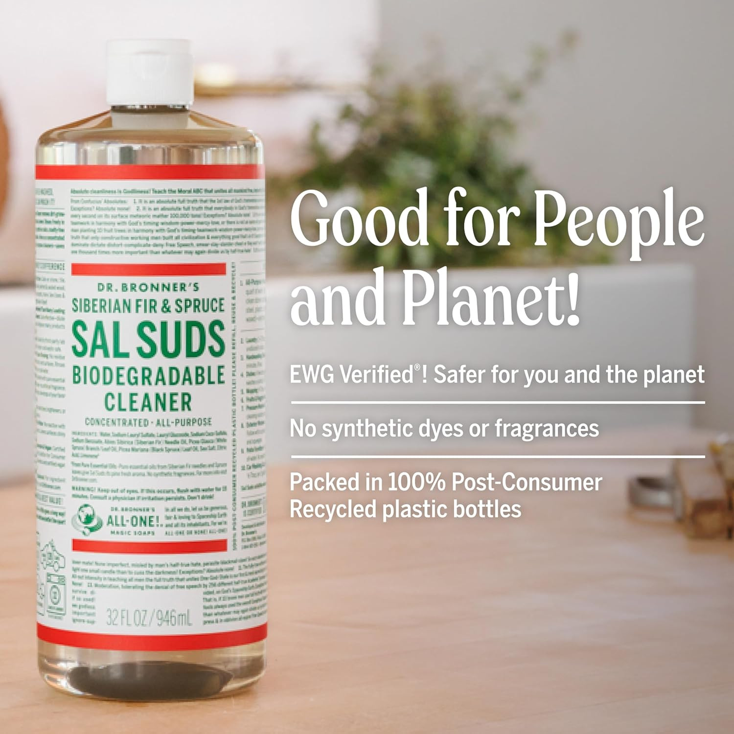Dr. Bronner’S Pure-Castile Magic Soap Variety Pack & Sal Suds Biodegradable Clea