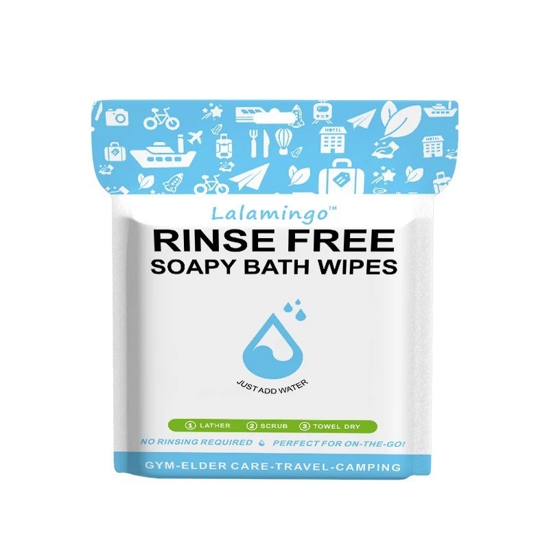 Disposable No Rinse Bathing Wipes – 25 Pack – All-in-1 Single Use Shower Wipes**