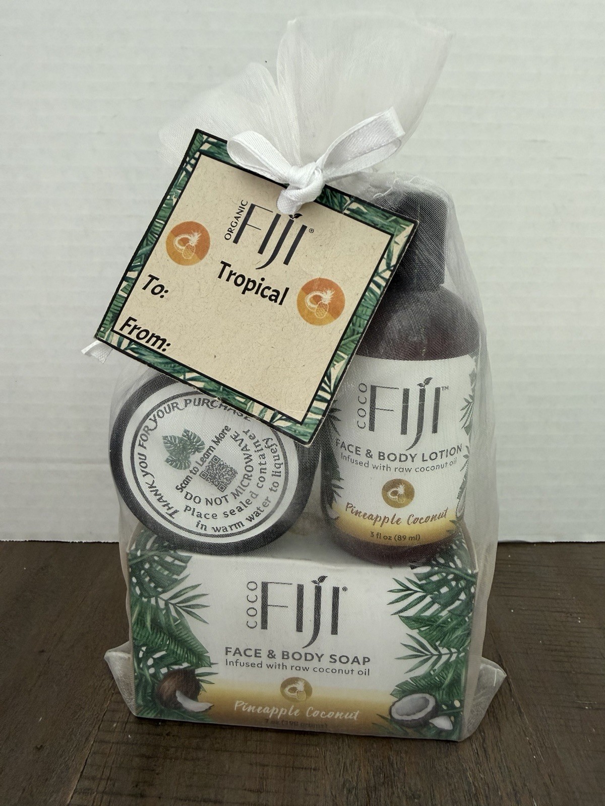 NEW – Organic Coco Fiji Pineapple Coconut Soap, Oil and Face & Body Lotion Set