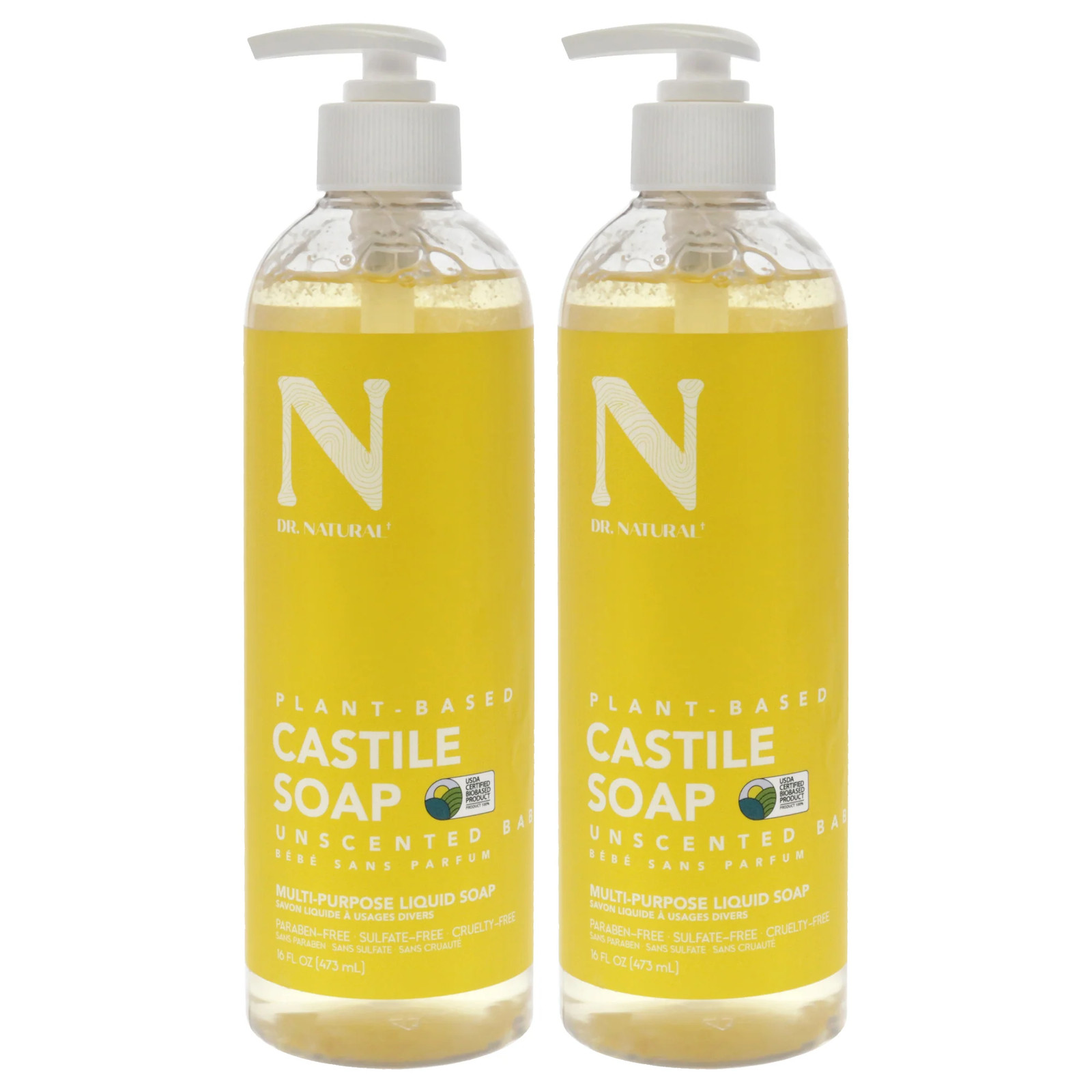 Dr. Natural Castile Liquid Soap – Unscented Baby by Dr. Natural for Unisex – …