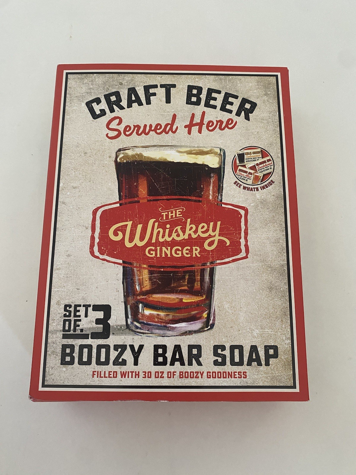 Whiskey Ginger Supply 3 Scented Bar Soaps Citrus Mint Cedarwood Sandalwood NEW